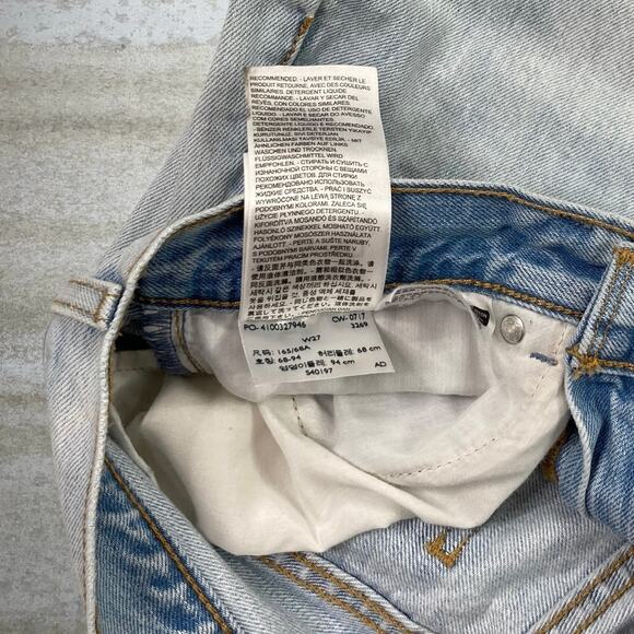 Vintage Y2K Levis Jeans 27x27 Regular Tapered Leg Fit Light Wash Orange Tab - Picture 6 of 8